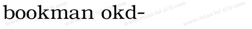 bookman okd字体转换